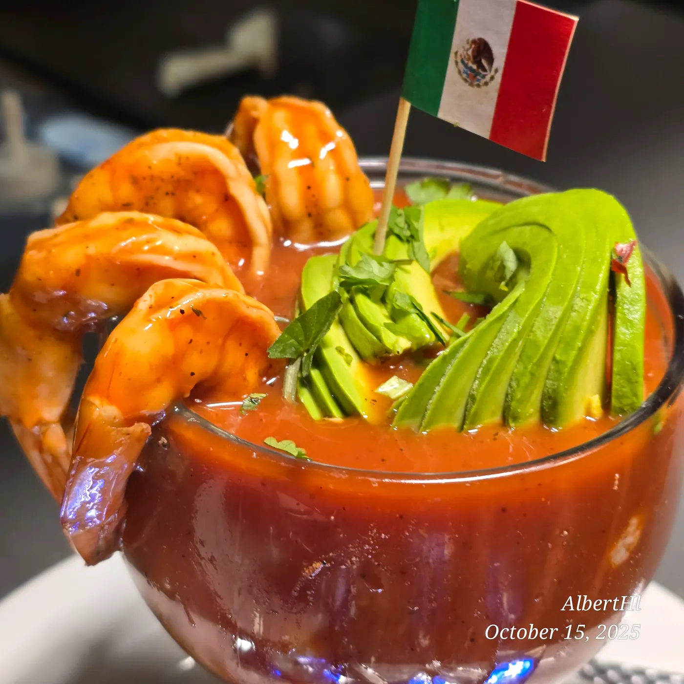 Coctel de camarón estilo mexicano